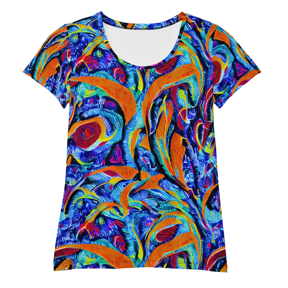 Tangerine Jungle on Women's Athletic T-Shirt — Front