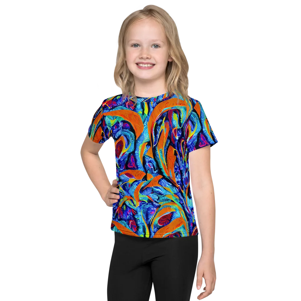 Tangerine Jungle on Kids Crew Neck T-Shirt — Front