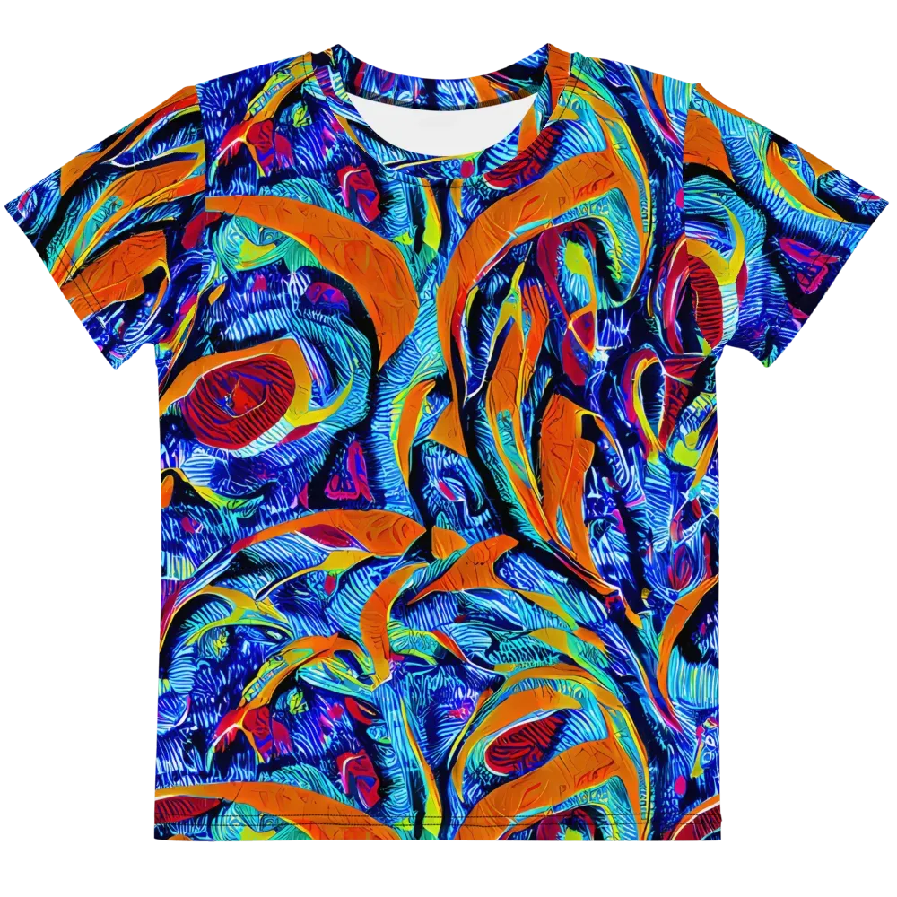 Tangerine Jungle on Kids Crew Neck T-Shirt — Front