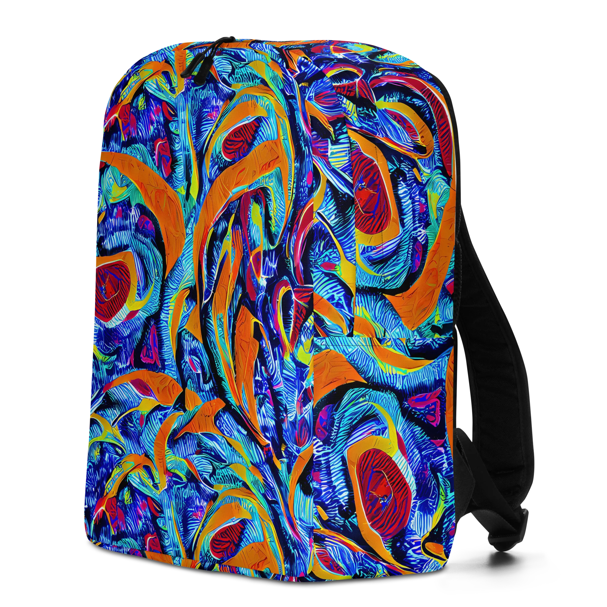 Tangerine Jungle on Minimalist Backpack — Left