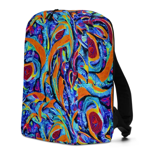 Tangerine Jungle on a Minimalist Backpack
