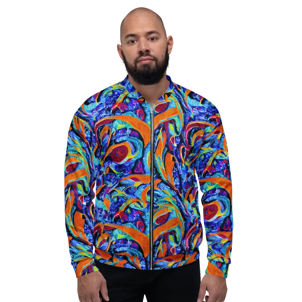 Tangerine Jungle on Bomber Jacket — Front