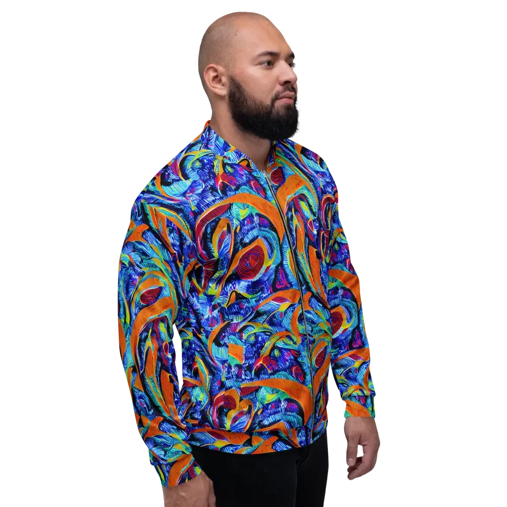 Tangerine Jungle on Bomber Jacket — Right