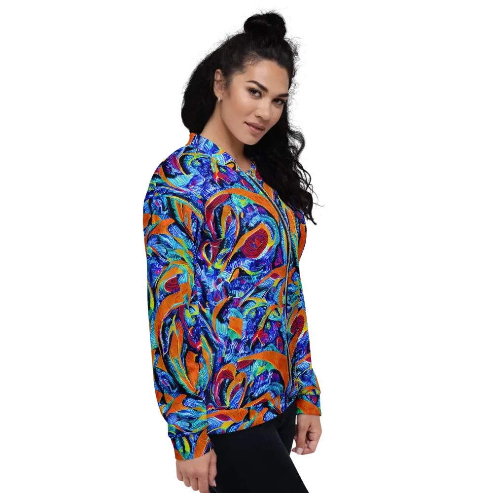 Tangerine Jungle on Bomber Jacket — Right