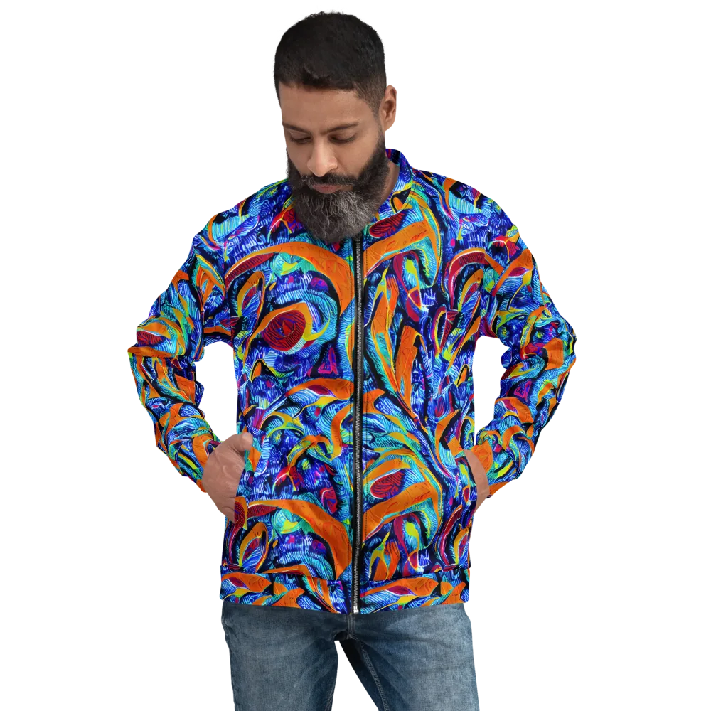 Tangerine Jungle on Bomber Jacket — Front