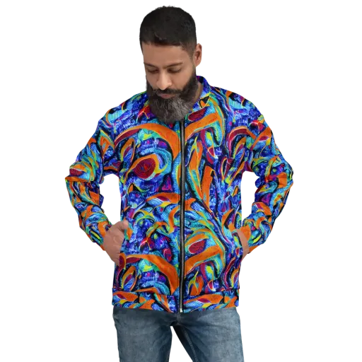Tangerine Jungle on a Bomber Jacket
