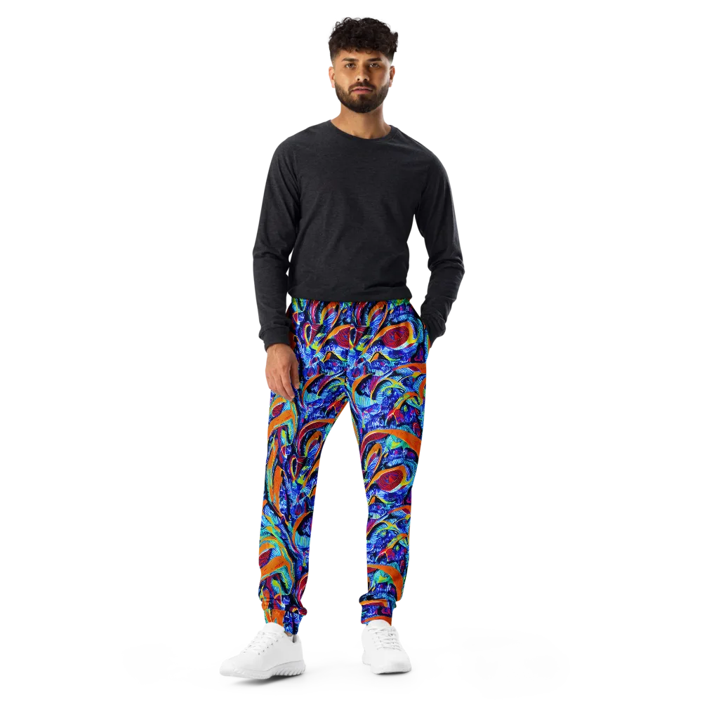 Tangerine Jungle on Men's Joggers — Front