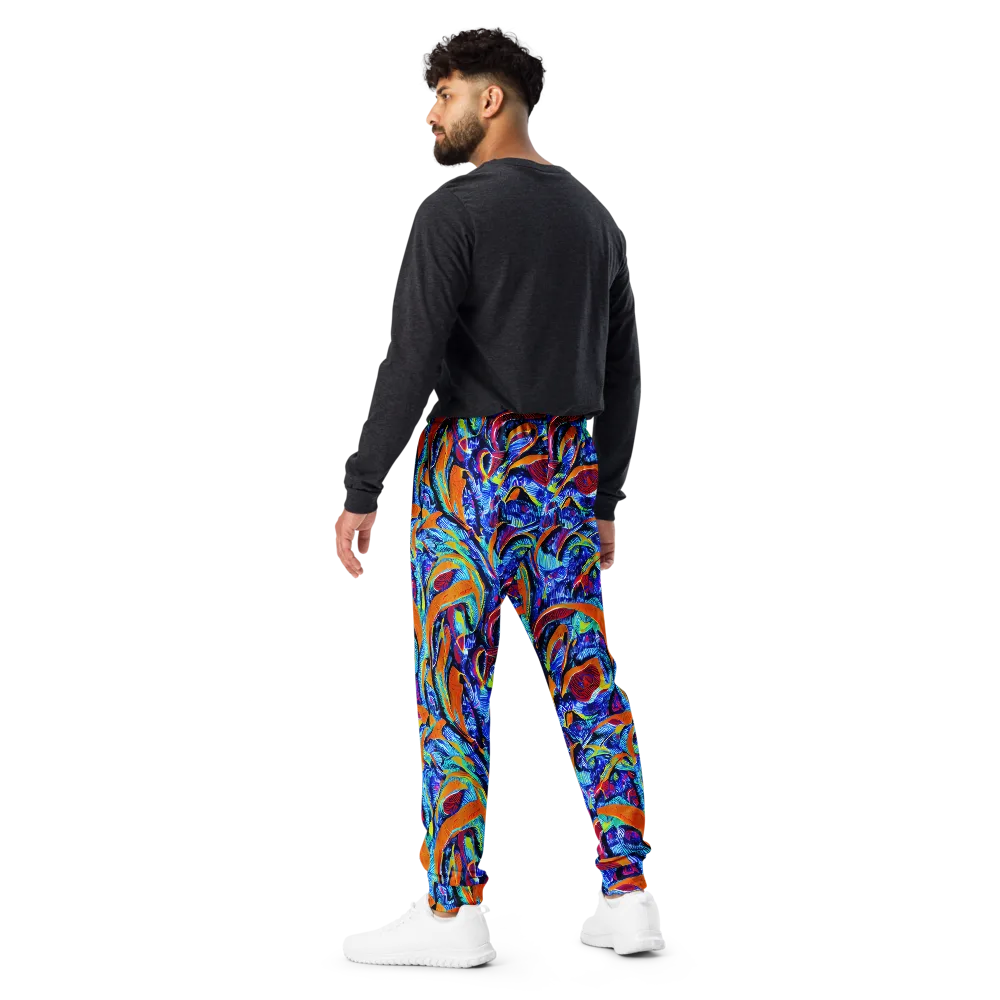 Tangerine Jungle on Men's Joggers — Back
