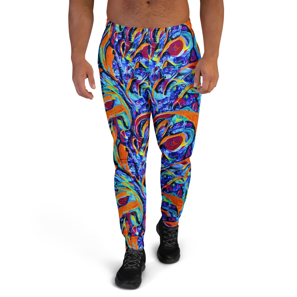 Tangerine Jungle on Men's Joggers — Front