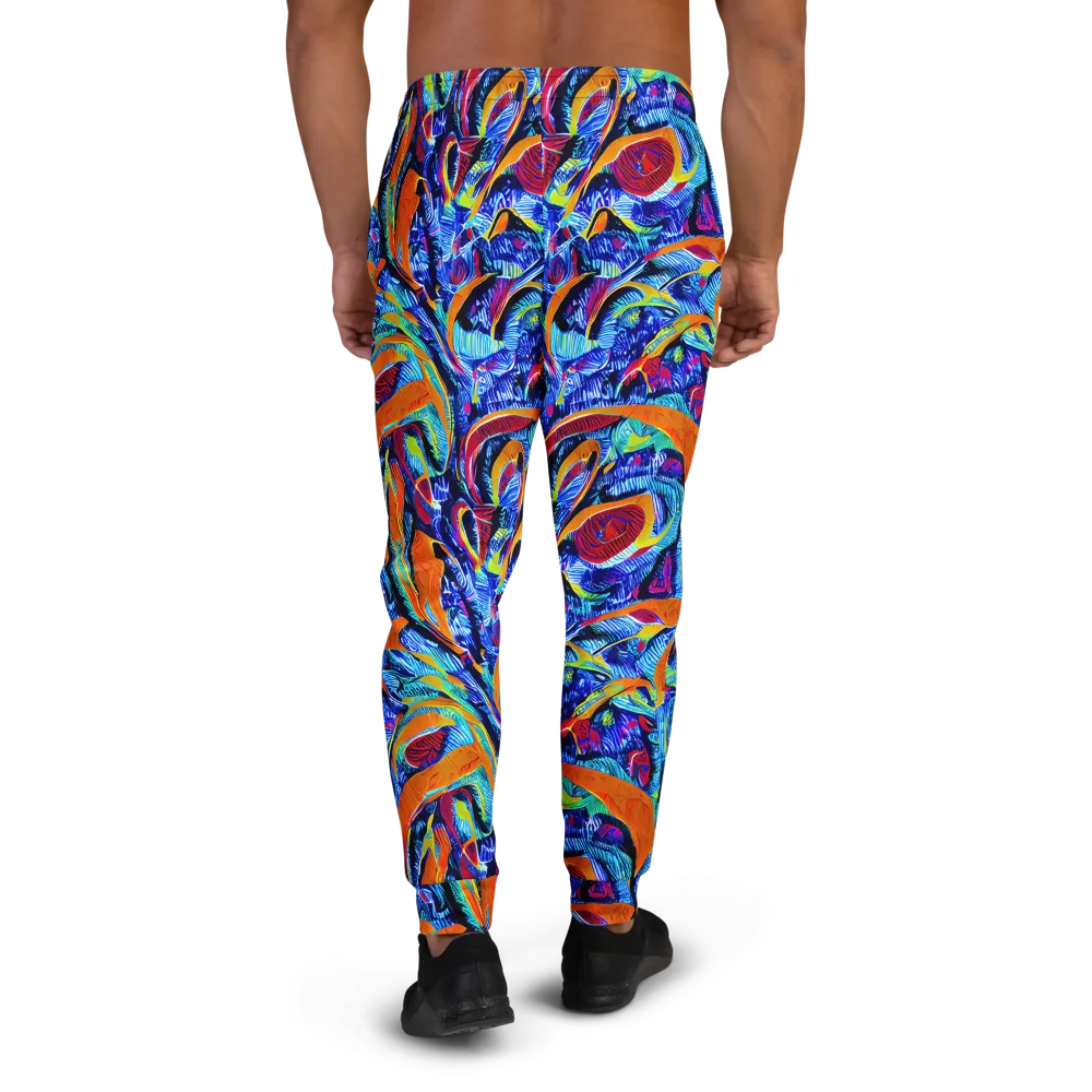 Tangerine Jungle on Men's Joggers — Back