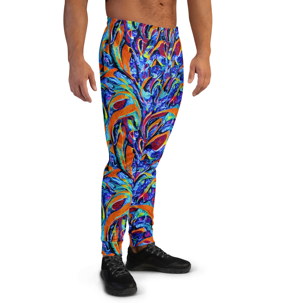 Tangerine Jungle on Men's Joggers — Right