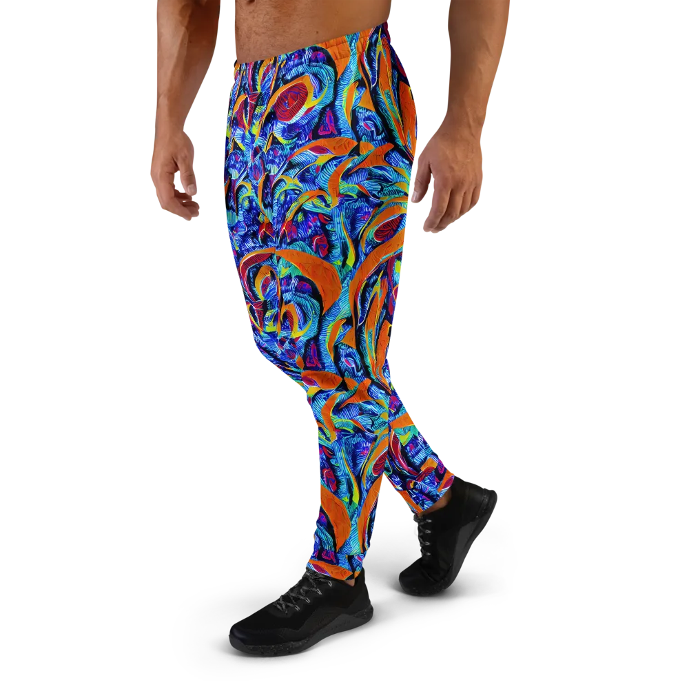 Tangerine Jungle on Men's Joggers — Left