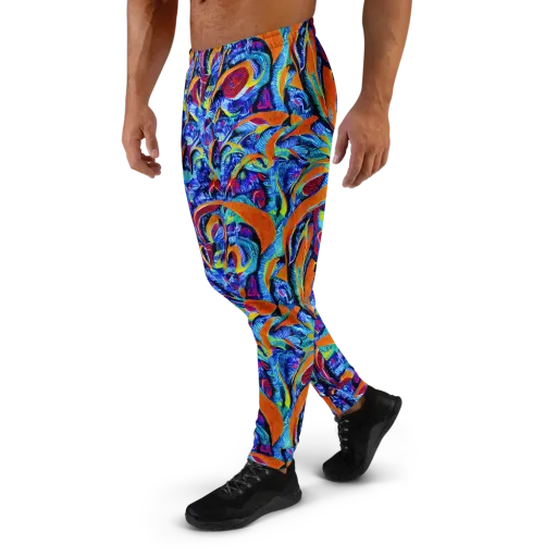 Tangerine Jungle on a Men's Joggers
