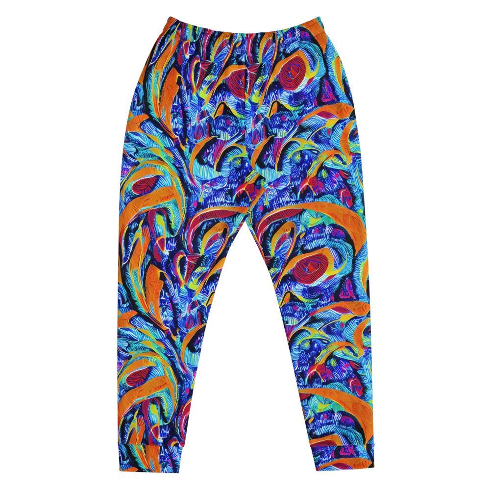 Tangerine Jungle on Men's Joggers — Front