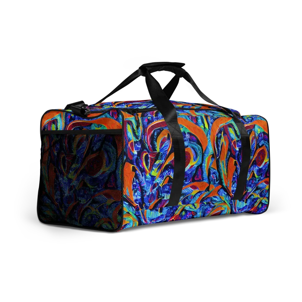 Tangerine Jungle on Duffle Bag — Right Front