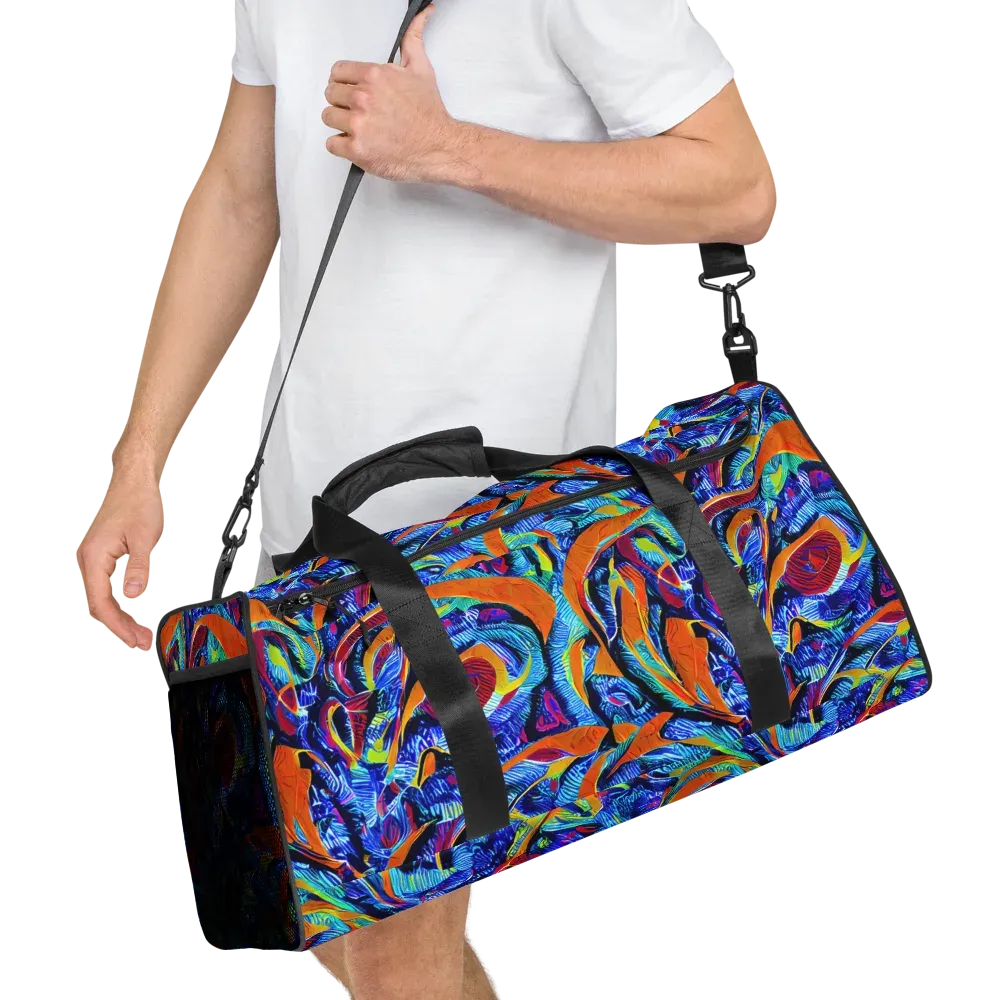 Tangerine Jungle on Duffle Bag — Right Front