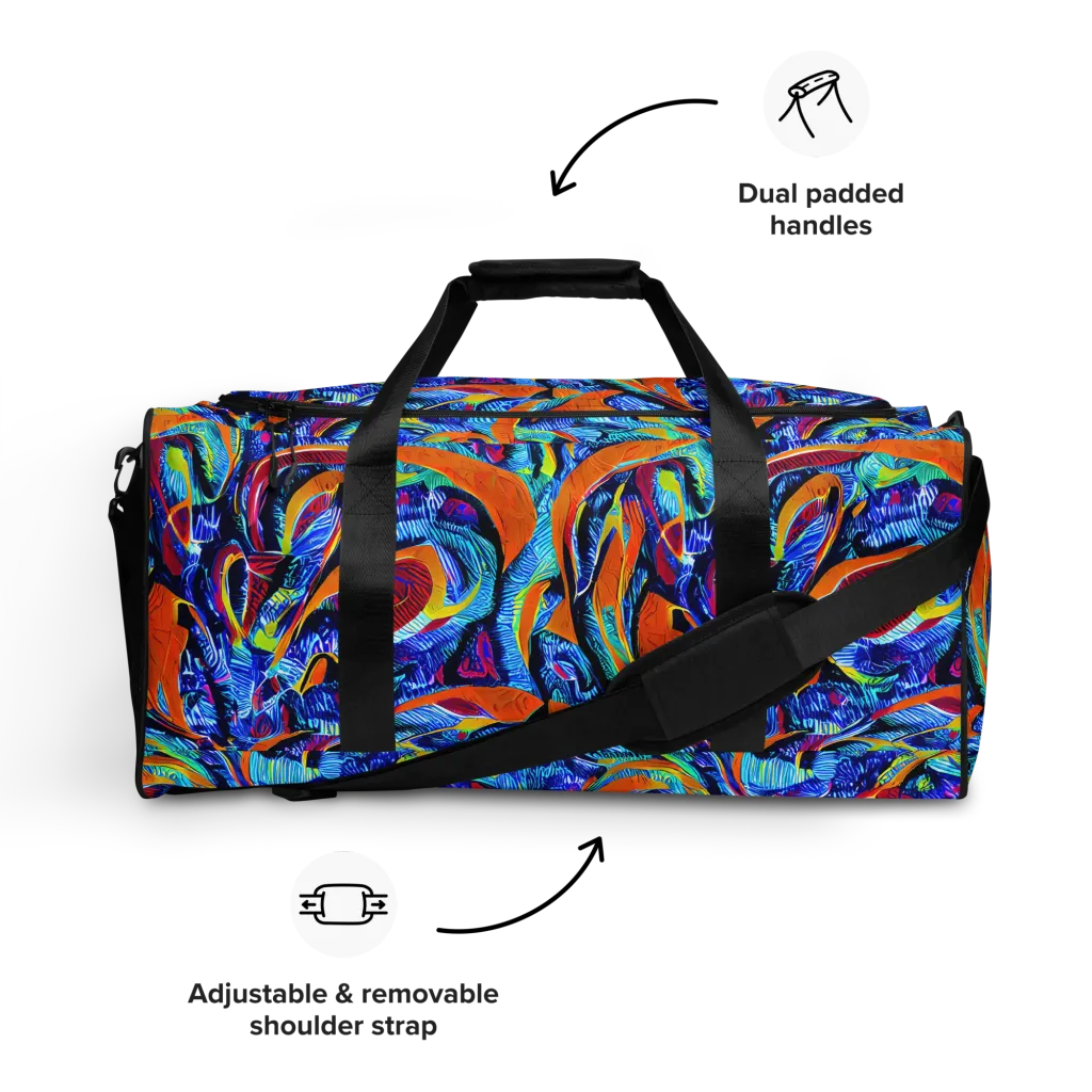 Tangerine Jungle on Duffle Bag — Front
