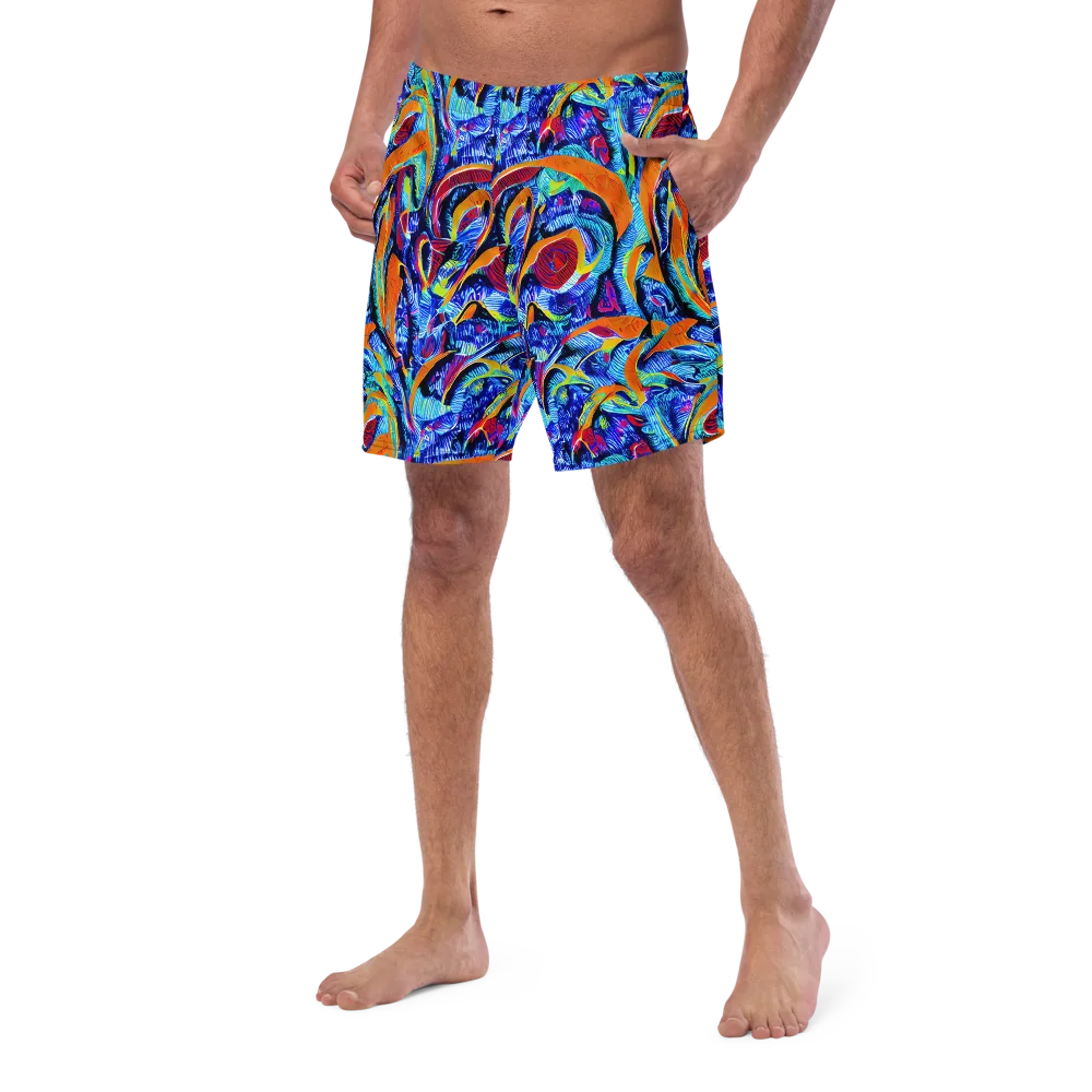 Tangerine Jungle on Swim Trunks — Left Front