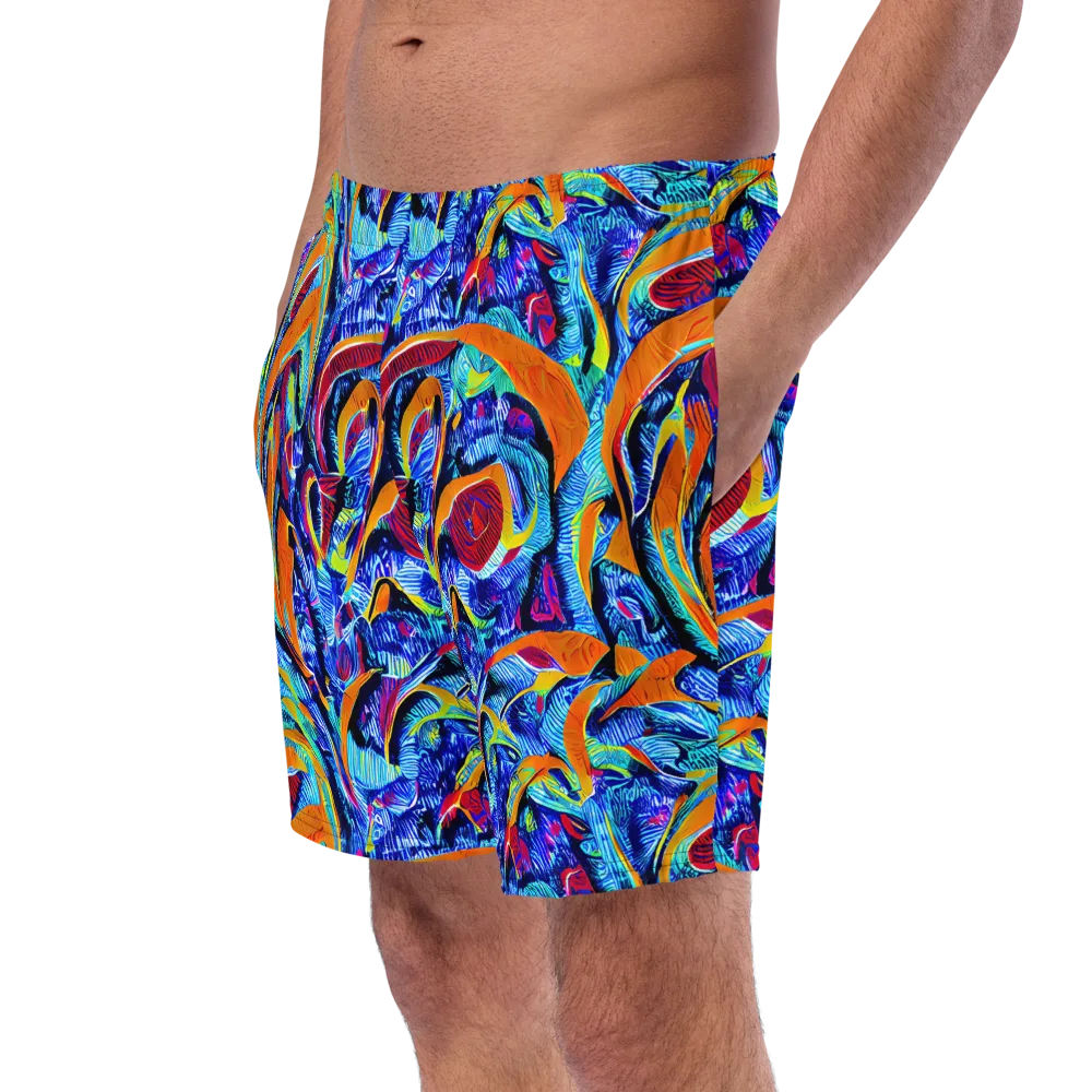 Tangerine Jungle on Swim Trunks — Left Front