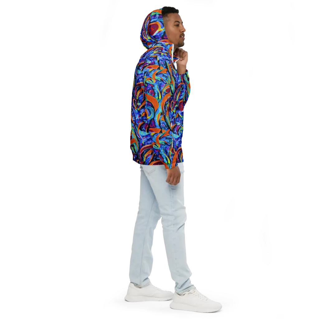 Tangerine Jungle on Men's Windbreaker — Right