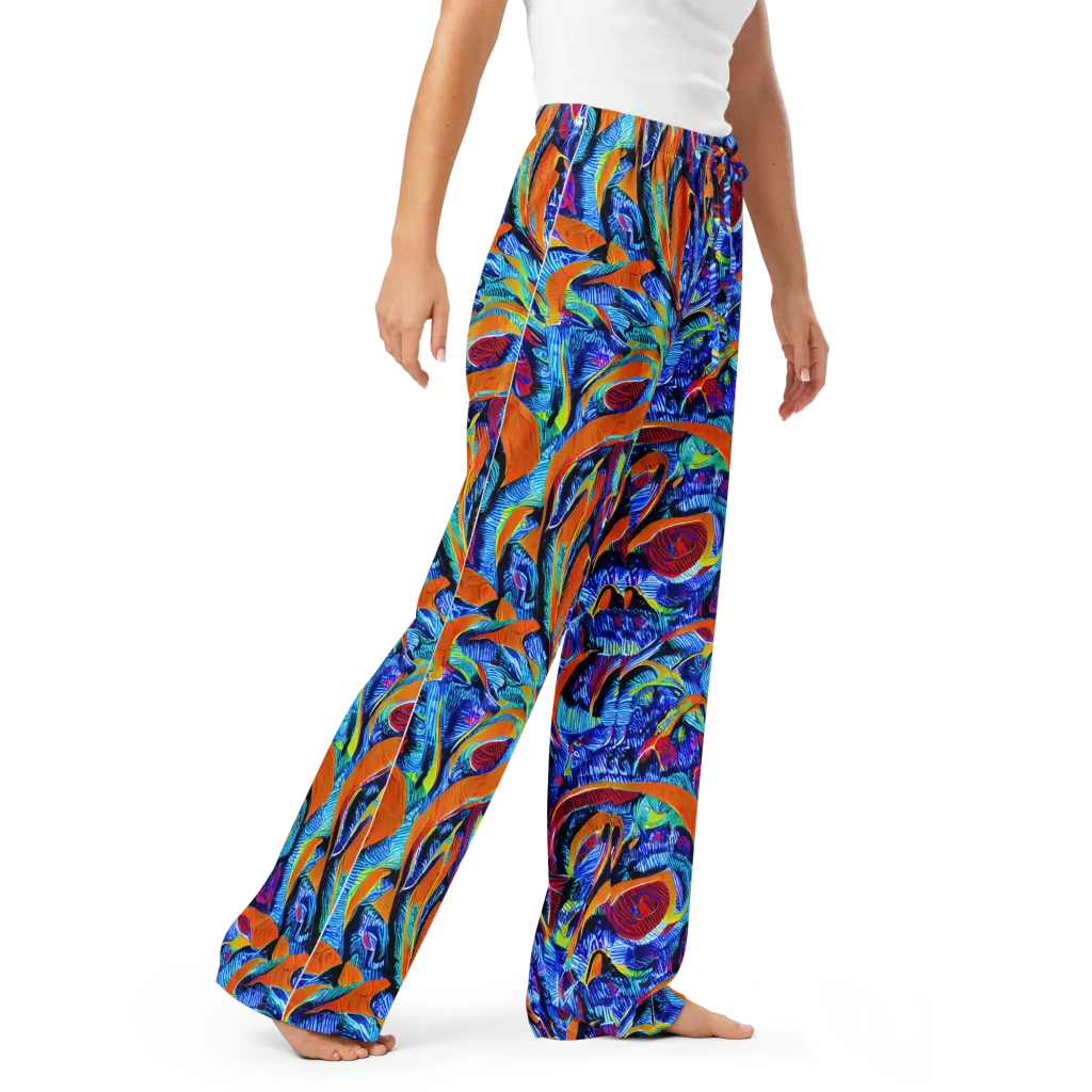 Tangerine Jungle on Women's Pajama Pants — Right Front