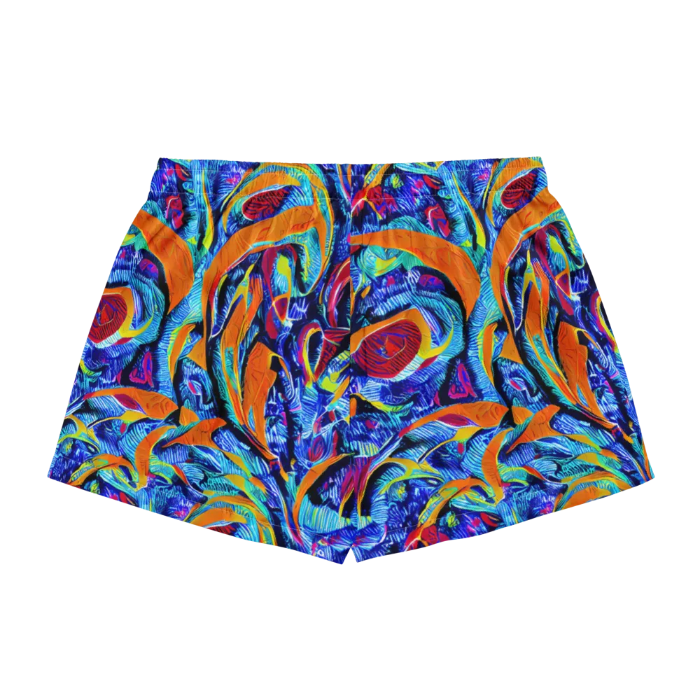 Tangerine Jungle on Women's Pajama Shorts — Back