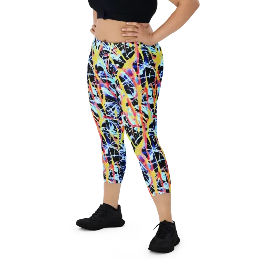 Aftershock Azure on a Capri Leggings