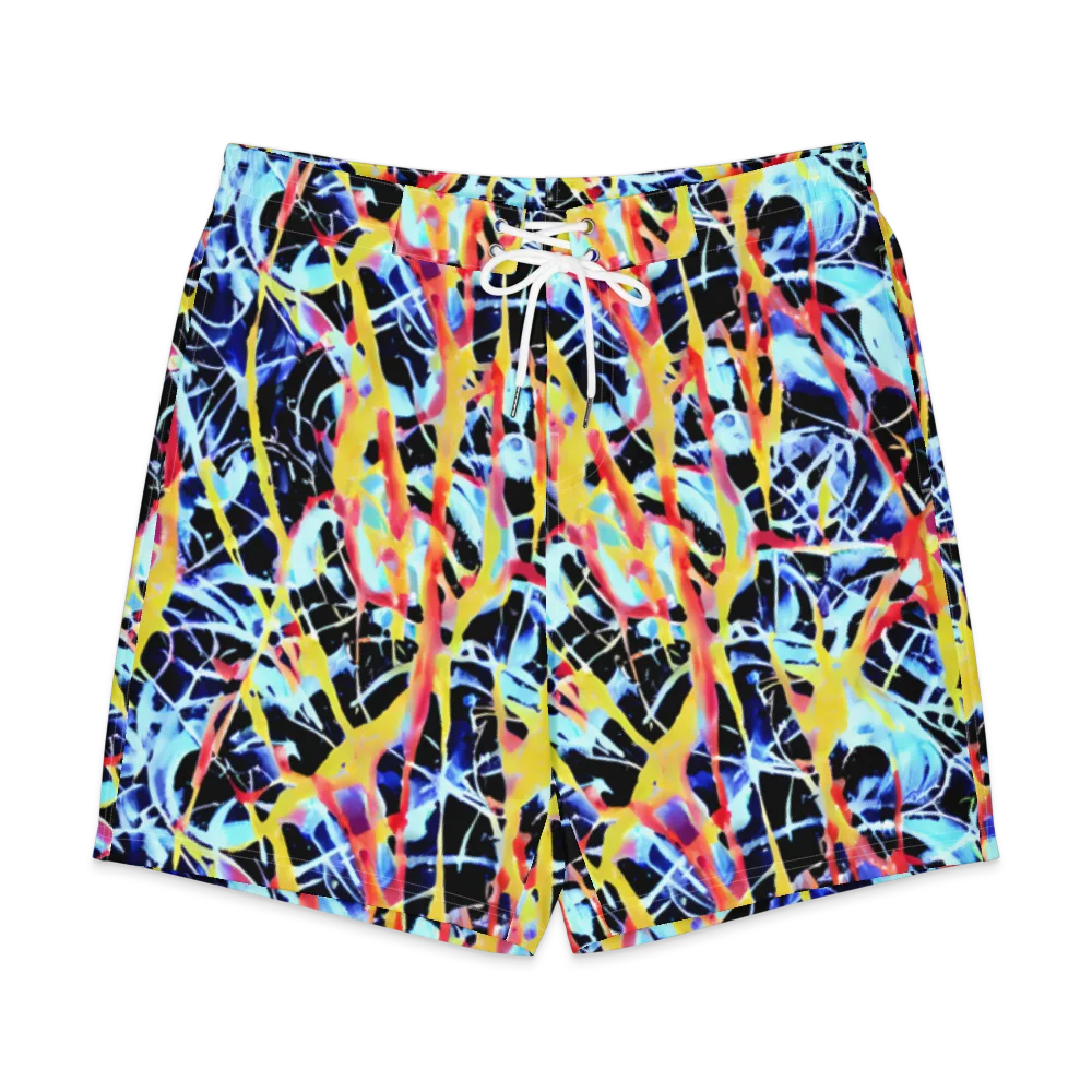 Aftershock Azure on Men's Board Shorts — Front