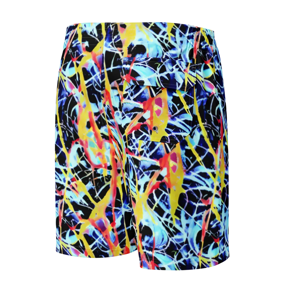 Aftershock Azure on Men's Board Shorts — Back