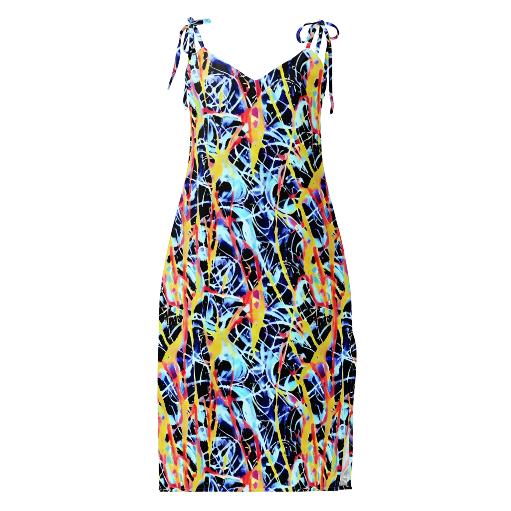 Aftershock Azure on Slip Dress — Front