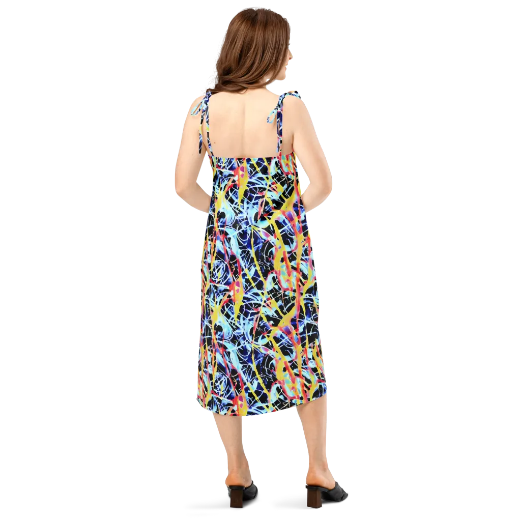 Aftershock Azure on Slip Dress — Back