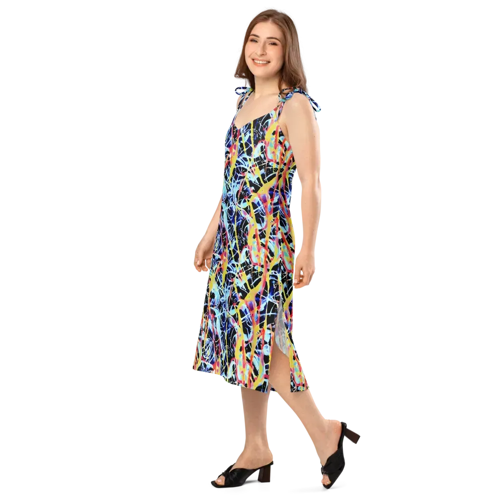 Aftershock Azure on Slip Dress — Left Front