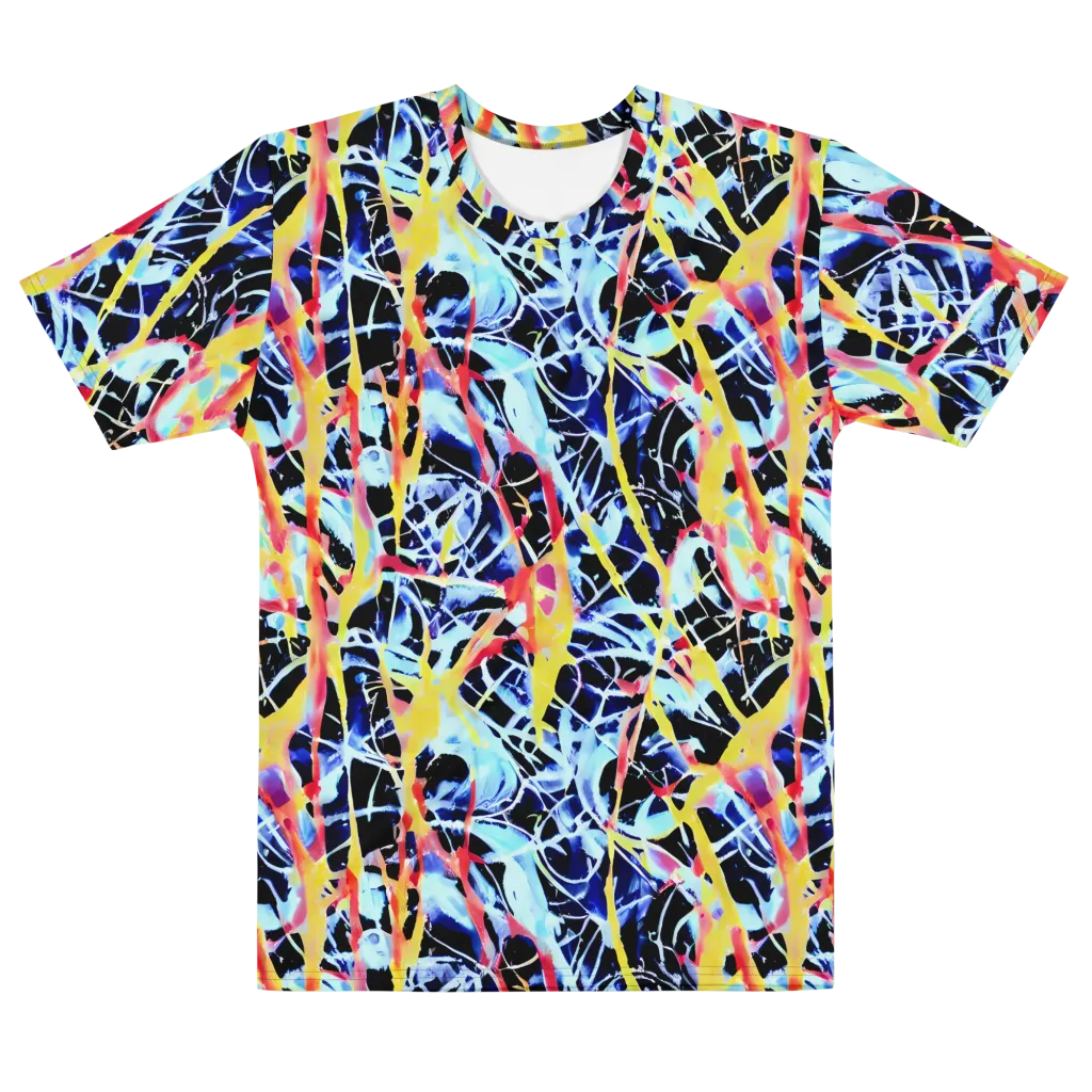 Aftershock Azure on Men's Cotton Crew Neck T-Shirt — Front