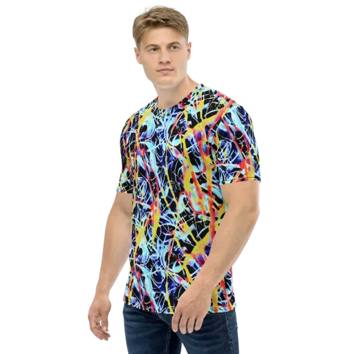 Aftershock Azure on a Men's Crew Neck T-Shirt