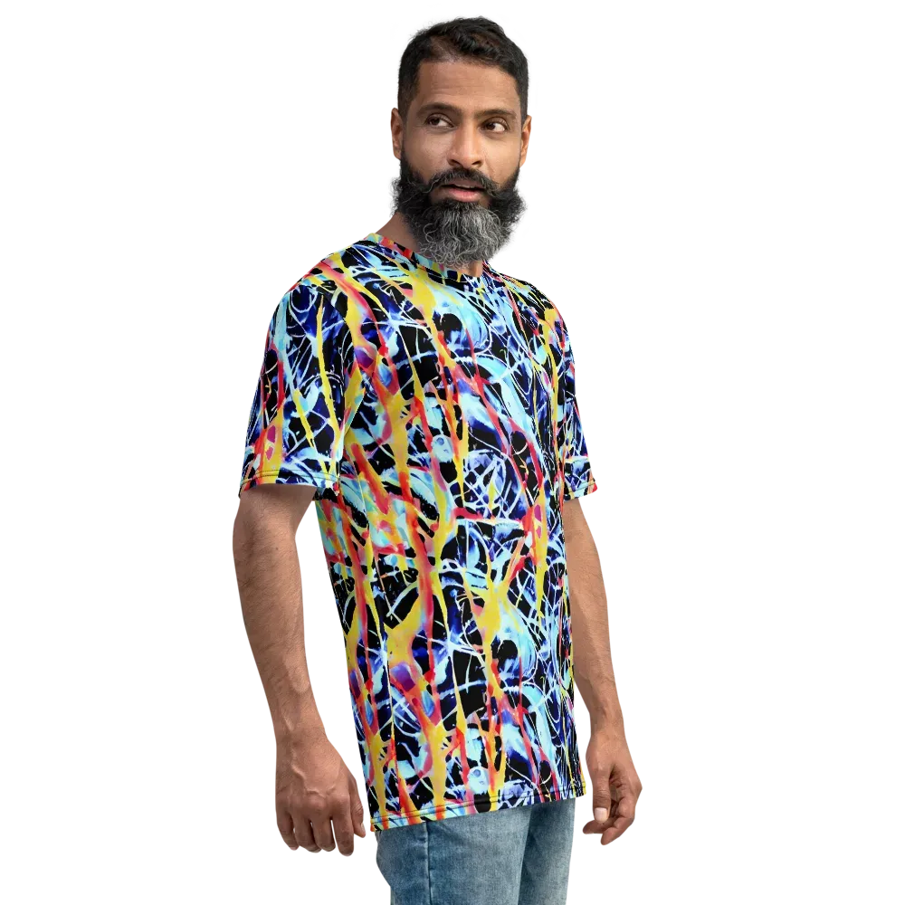 Aftershock Azure on Men's Crew Neck T-Shirt — Right