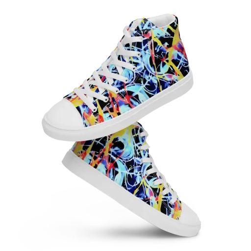 Aftershock Azure on a Men's High Top Canvas Shoes