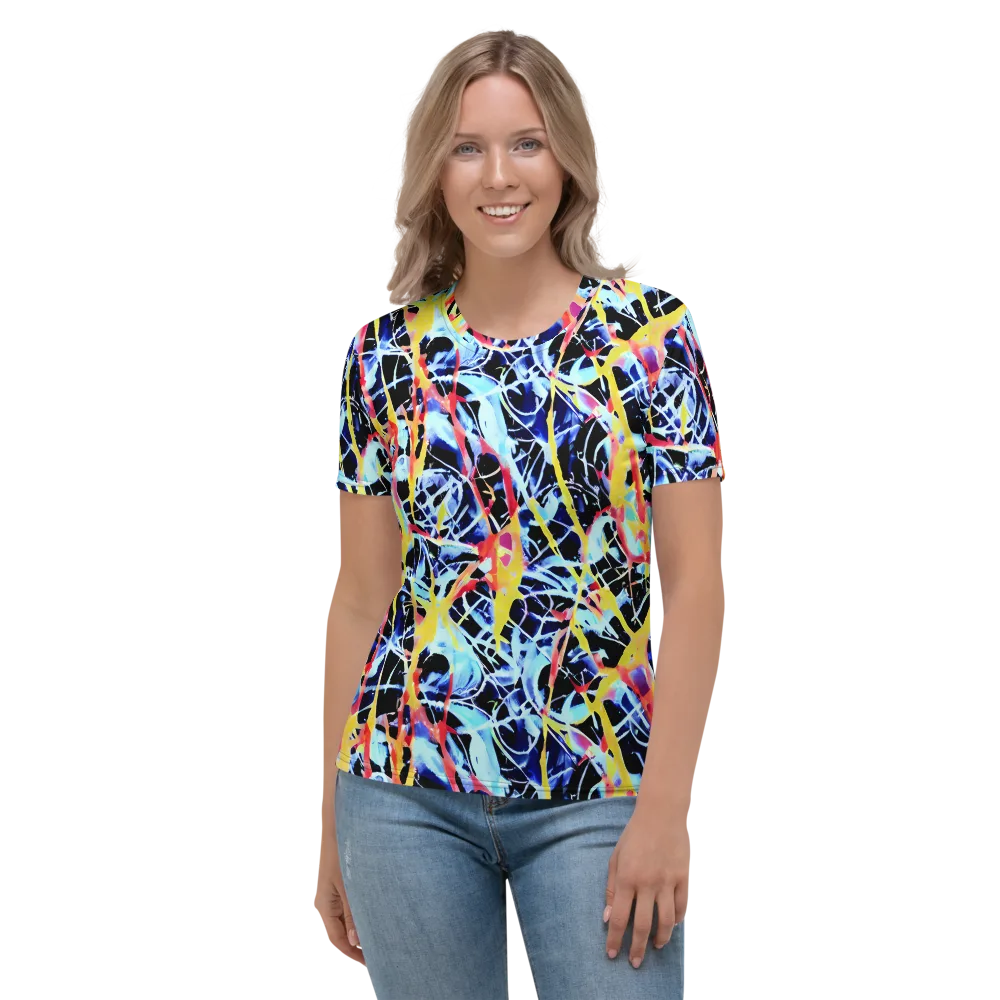 Aftershock Azure on Women's Crew Neck T-Shirt — Front