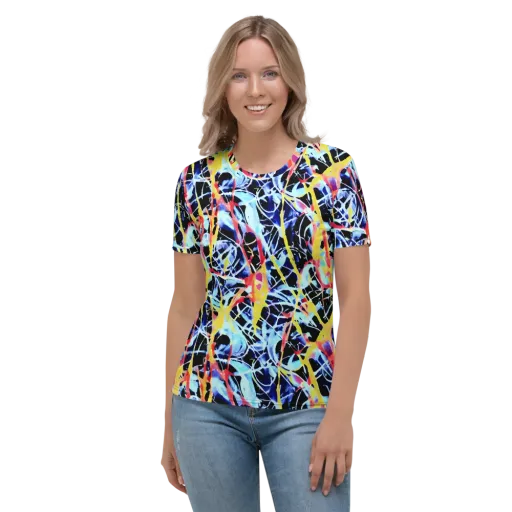 Aftershock Azure on a Women's Crew Neck T-Shirt