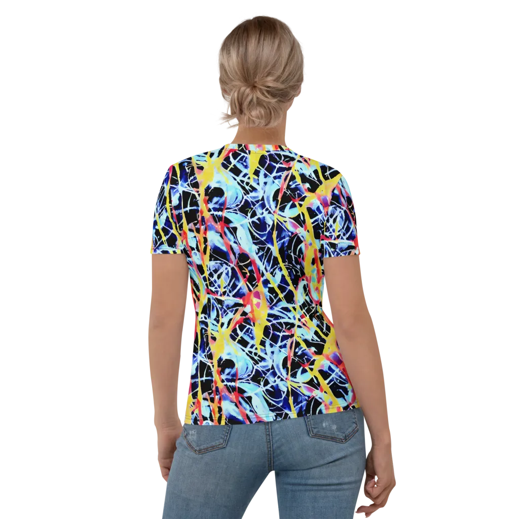 Aftershock Azure on Women's Crew Neck T-Shirt — Back