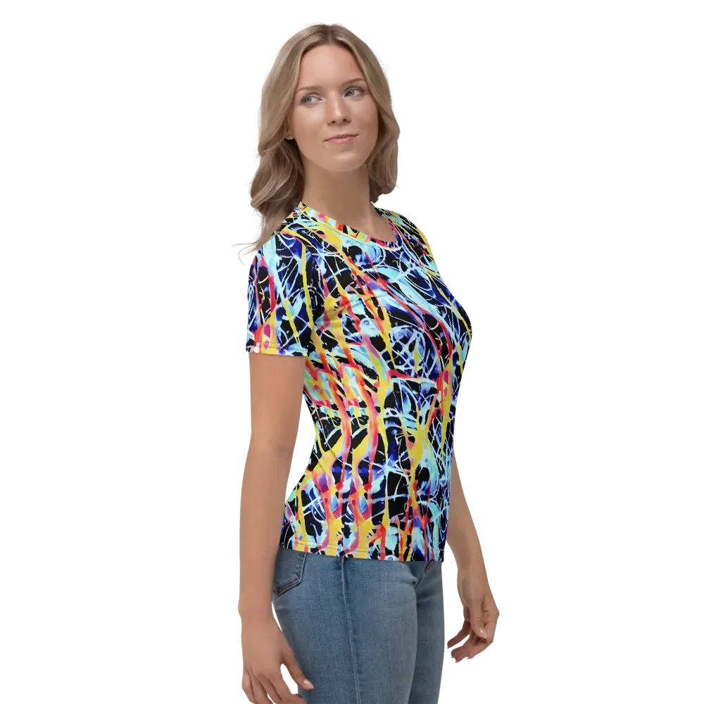 Aftershock Azure on Women's Crew Neck T-Shirt — Right