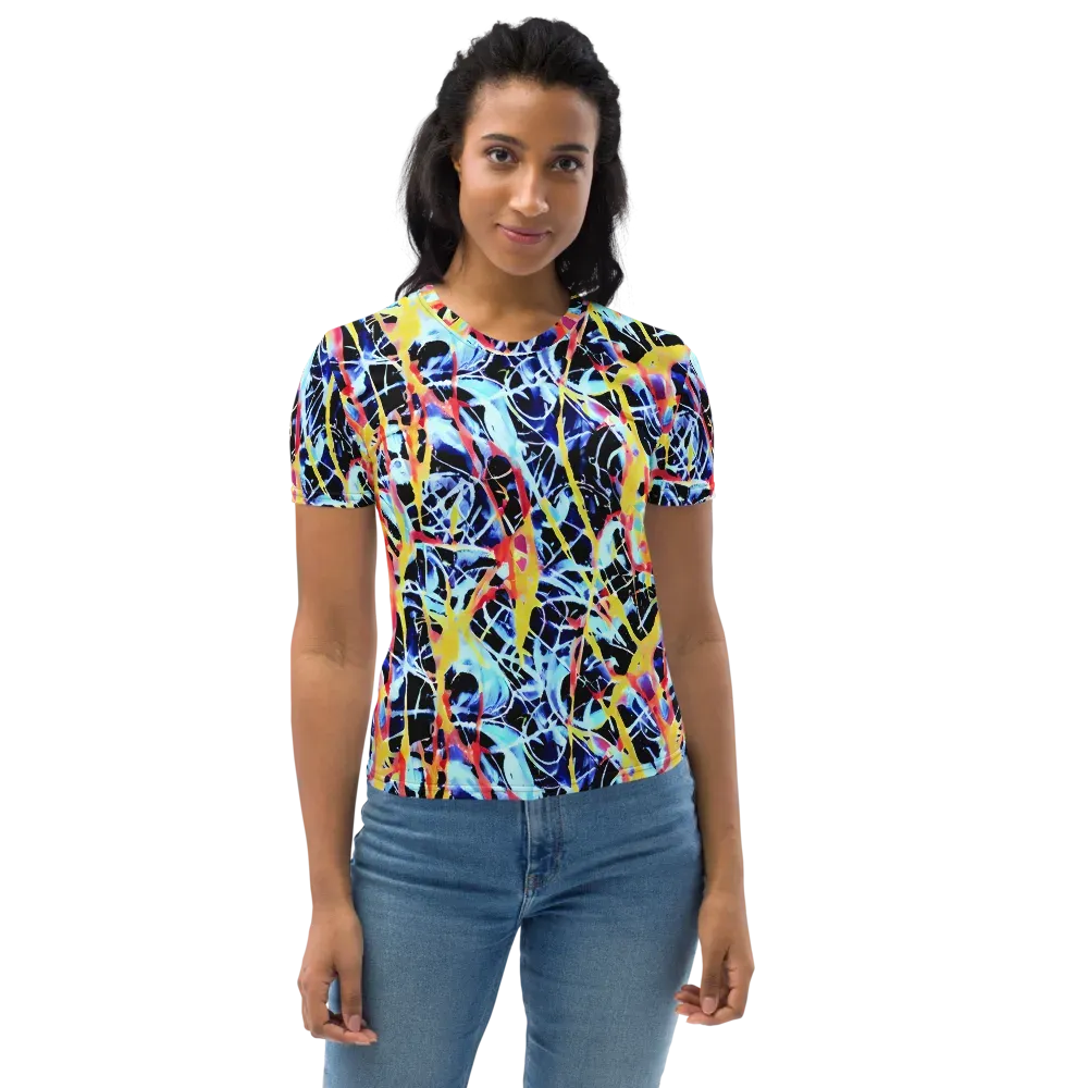 Aftershock Azure on Women's Crew Neck T-Shirt — Front