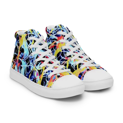 Aftershock Azure on a Women's High Top Canvas Shoes