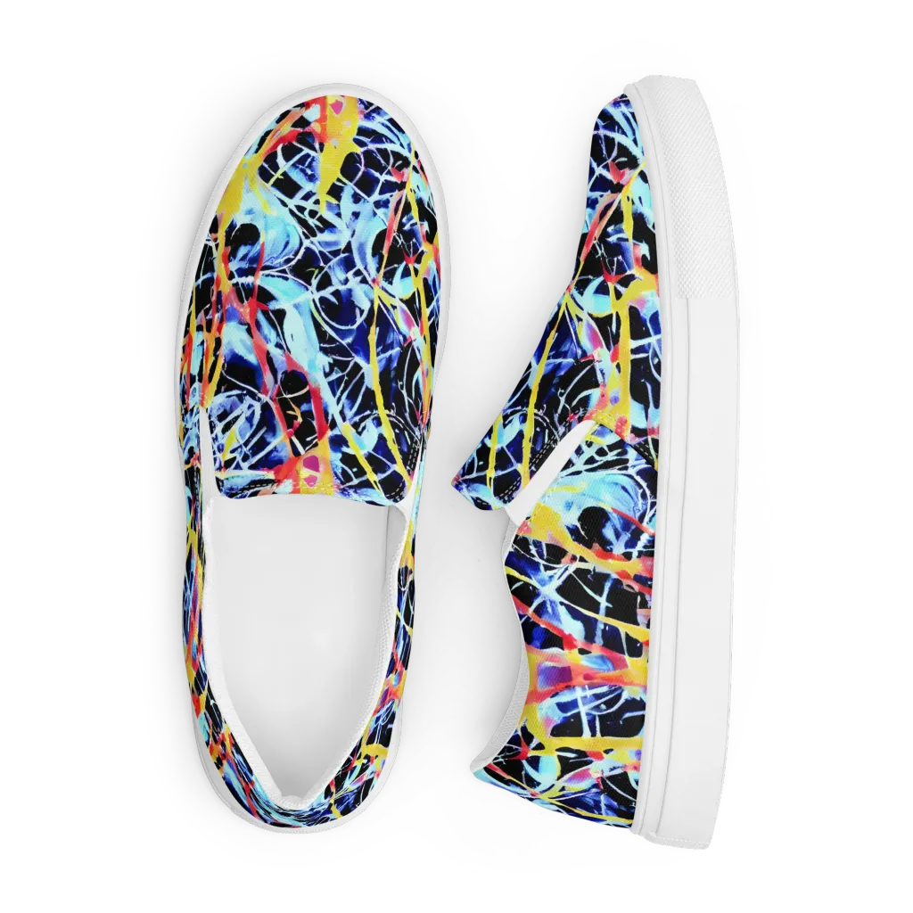 Aftershock Azure on Men's Slip-On Canvas Shoes — Front