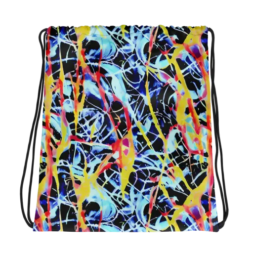 Aftershock Azure on a Drawstring Bag