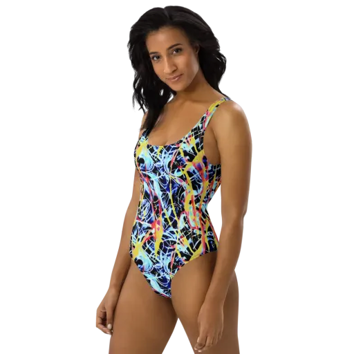 Aftershock Azure on a One-Piece Swimsuit
