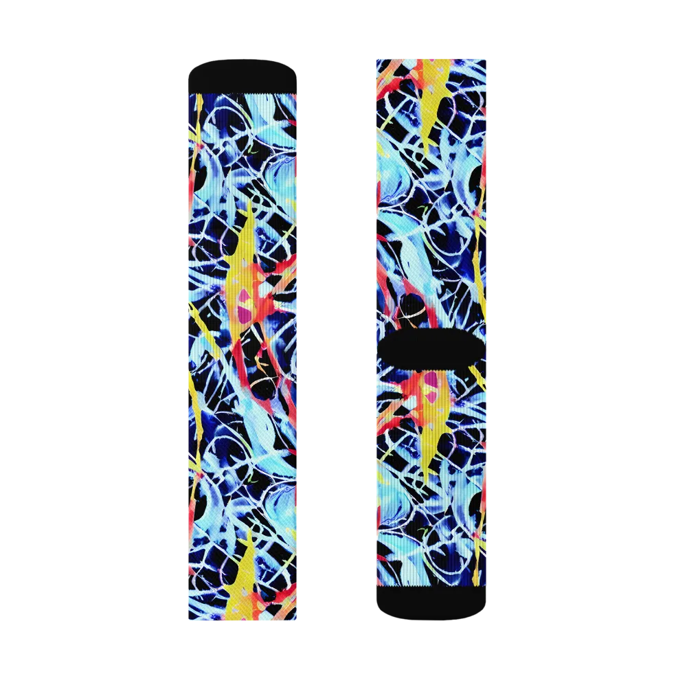 Aftershock Azure on Socks — Right Sock