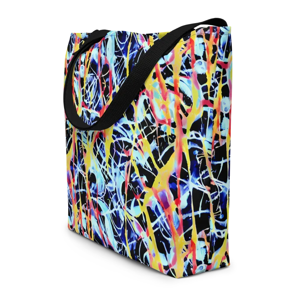 Aftershock Azure on Large Tote Bag W/ Pocket — Front