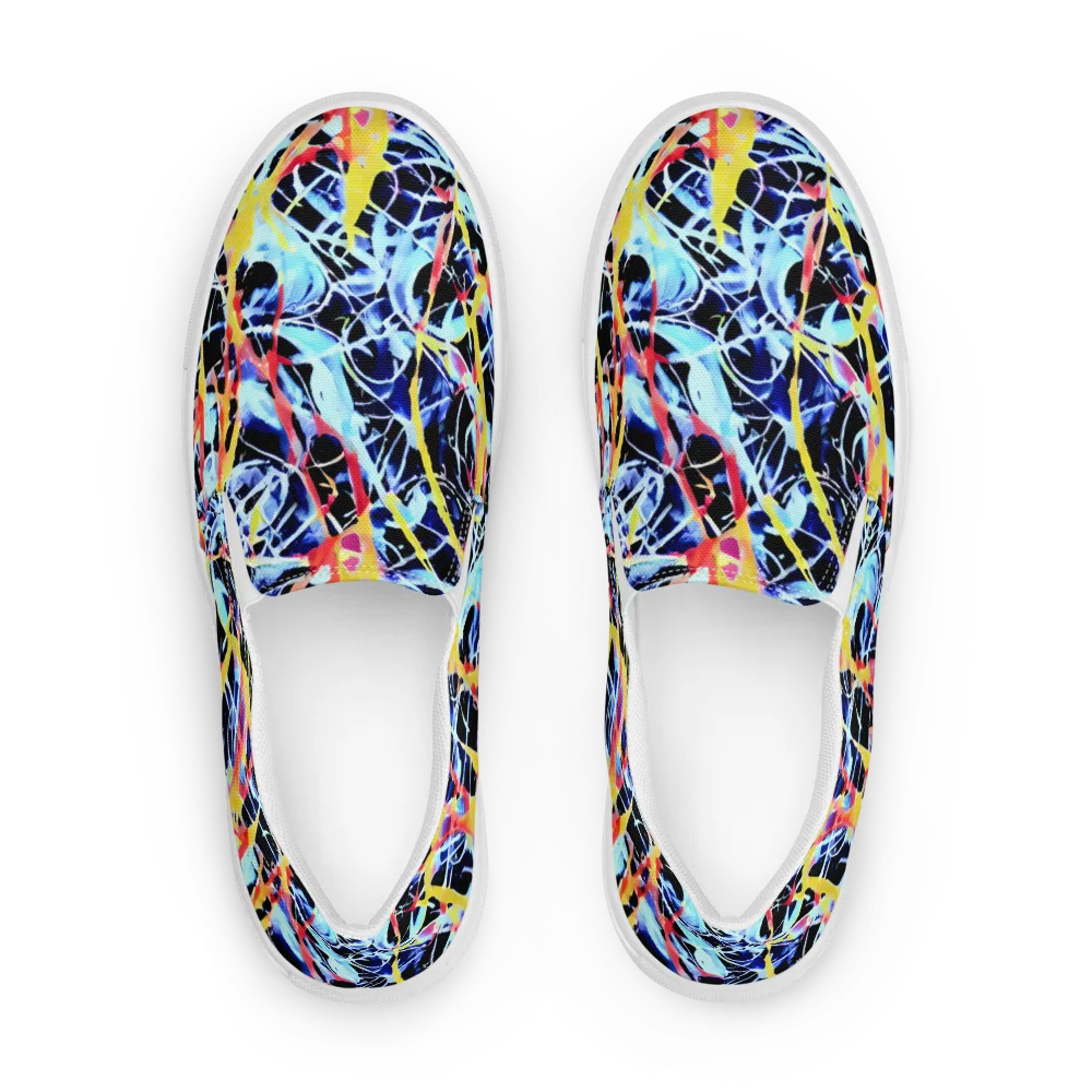 Aftershock Azure on Women's Slip-On Canvas Shoes — Front