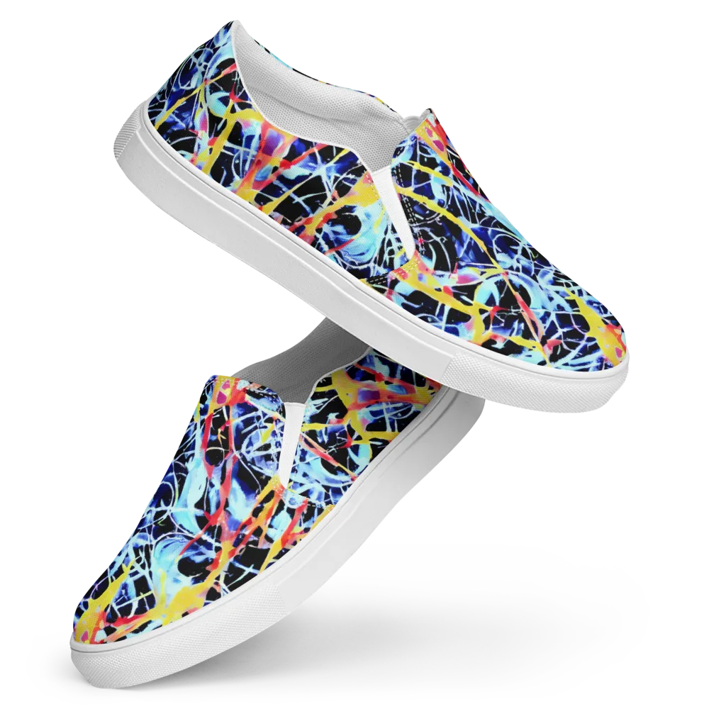Aftershock Azure on Women's Slip-On Canvas Shoes — Front
