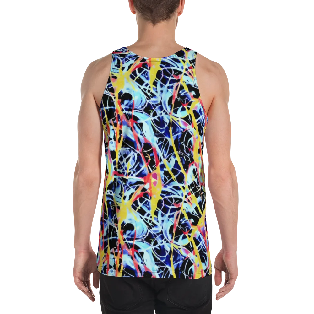 Aftershock Azure on Men's Tank Top — Back